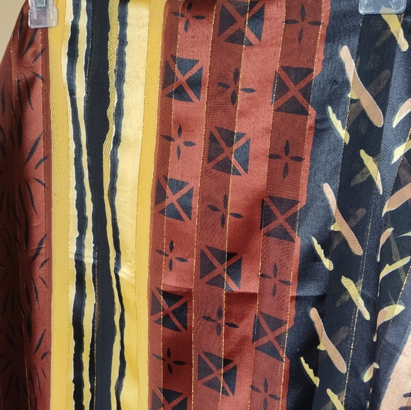 Peppermint Bay Sheer Tropical Scarf Sarong Cover Up Size 41 3/4" x 73" - Picture 8 of 10